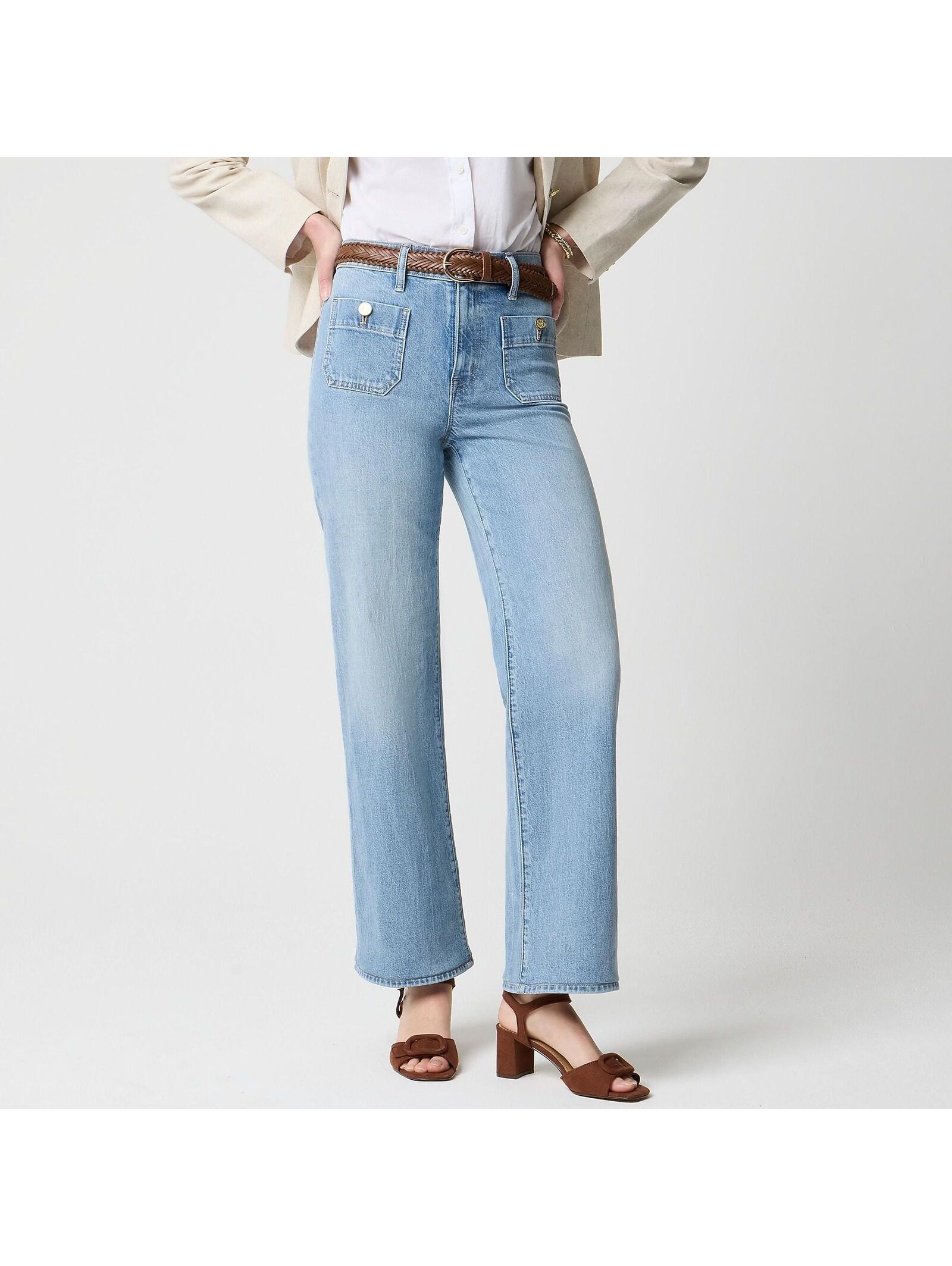 Nwt J. Crew Factory Tall Slim Wide-Leg Sailor Jean - Size 27 Tall - Msrp $158